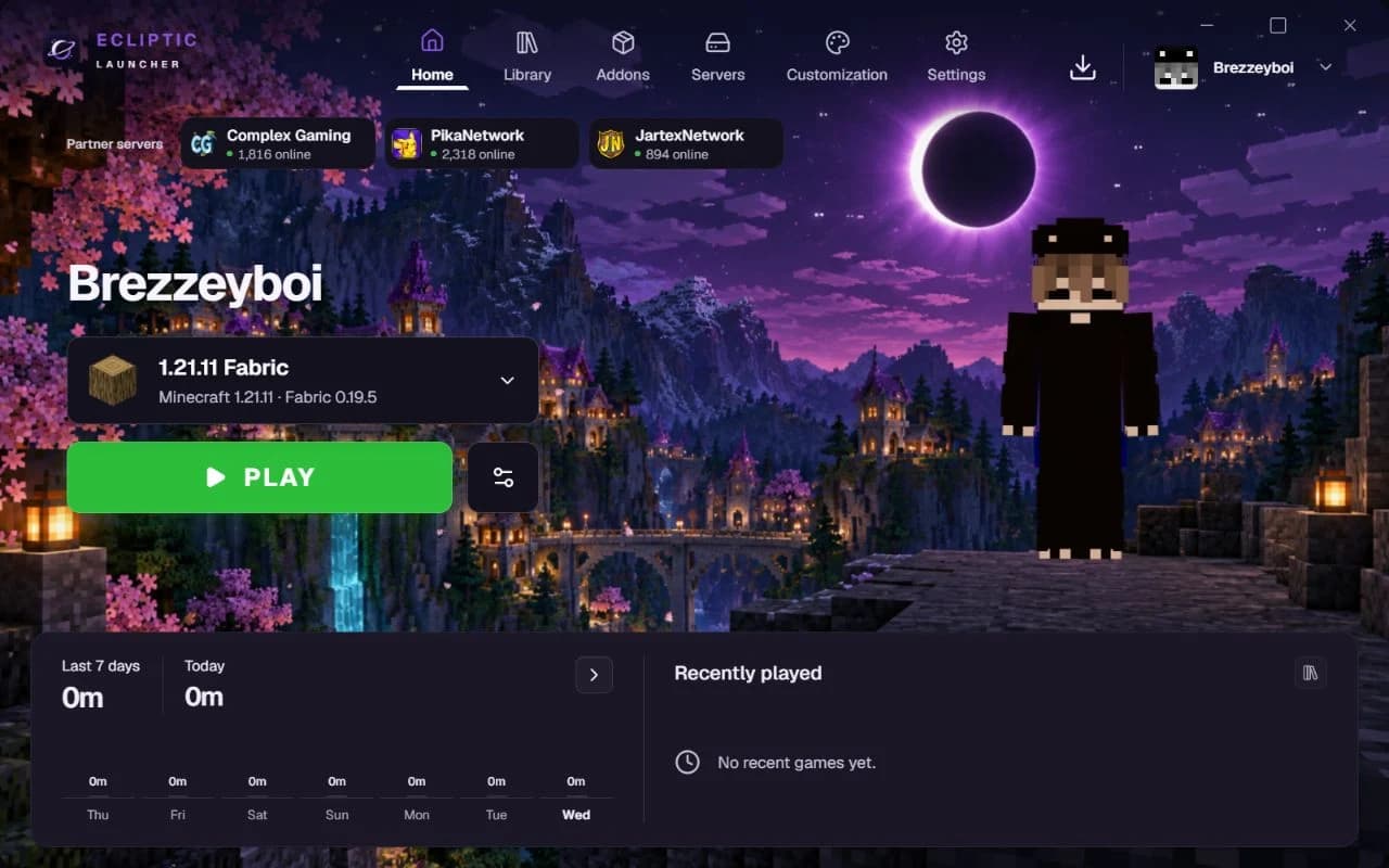 Ecliptic Launcher — The Definitive Minecraft Experience
